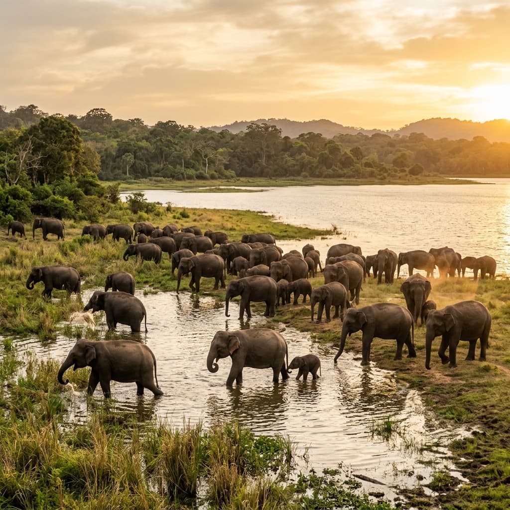 Minneriya Elephants
